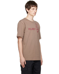 Helmut Lang Brown Printed T Shirt