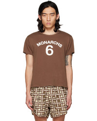 CONNOR MCKNIGHT Brown Printed T Shirt