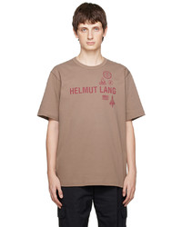 Helmut Lang Brown Printed T Shirt