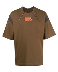 Diesel Logo Print High Neck Cotton T Shirt