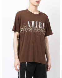 Amiri Logo Print Short Sleeved T Shirt