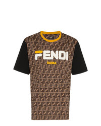 Fendi Mania Logo Cotton T Shirt