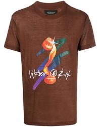 Viktor & Rolf Orange Print Short Sleeved T Shirt
