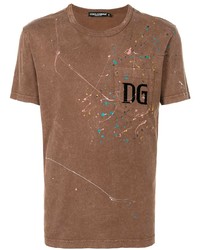 Dolce & Gabbana Paint Splatter Logo T Shirt