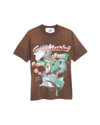 JUNGLES Planet Earth Short Sleeve Tee In Sun Faded Brown At Nordstrom