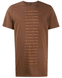 Rick Owens DRKSHDW Poem Print Short Sleeved T Shirt