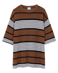 Burberry Stripe Print Oversized T Shirt