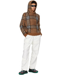 Burberry Brown Exaggerated Check Hoodie