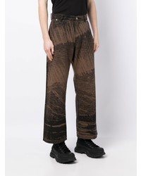 PACCBET Abstract Print Wide Leg Jeans