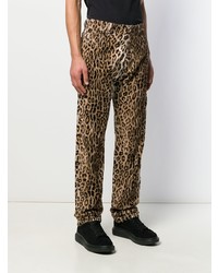Versace Leopard Print Jeans