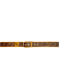 Fendi Yellow And Brown Forever Belt