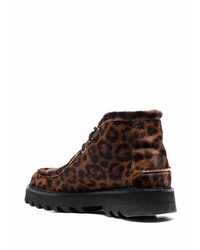Ami Paris Leopard Print Ankle Boots