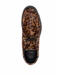 Ami Paris Leopard Print Ankle Boots