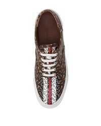 Burberry Monogram Stripe Print E Canvas Sneakers