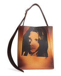 Calvin Klein 205W39nyc X Andy Warhol Foundation Sandra Brant Calfskin Leather Bucket Bag
