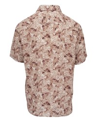 Peter Millar Leaf Print Linen Shirt