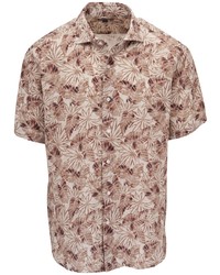 Peter Millar Leaf Print Linen Shirt