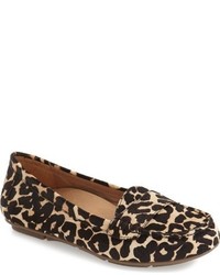 Brown Print Loafers