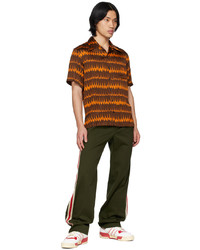 Wales Bonner Brown Orange Rhythm Shirt