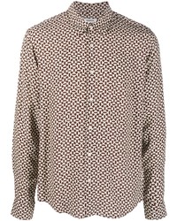Sandro Oval Print Long Sleeve Shirt