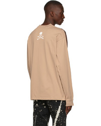 Mastermind World Brown Beige 2 Color Long Sleeve T Shirt