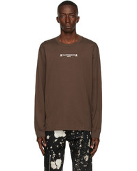 Mastermind World Brown Beige 2 Color Long Sleeve T Shirt