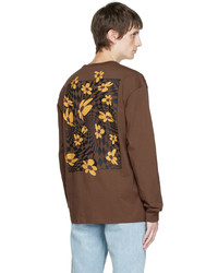 Vans Brown Pam Spiral Checker Long Sleeve T Shirt