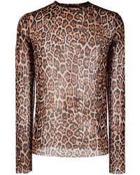 Just Cavalli Leopard Stretch Knit T Shirt