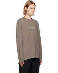 thisisneverthat Taupe Cotton Long Sleeve T Shirt