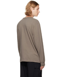 thisisneverthat Taupe Cotton Long Sleeve T Shirt