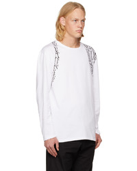 Alexander McQueen White Printed Long Sleeve T Shirt