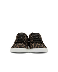 Fendi Brown And Black Forever Sneakers