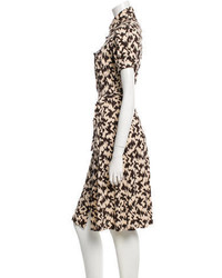 Diane von Furstenberg Short Sleeve Printed Midi Dress