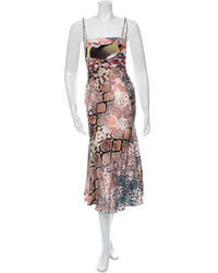 Just Cavalli Silk Multi Print Dress