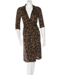 Diane von Furstenberg Silk Printed Midi Dress