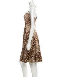 Just Cavalli Sleeveless Printed Midi Dress