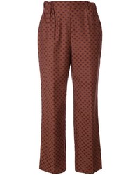 Muveil Lips Print Straight Trousers