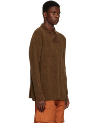 Jacquemus Brown Le Papier Le Polo Paisley Polo