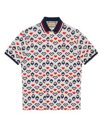 Gucci Logo Print Cotton Polo Shirt