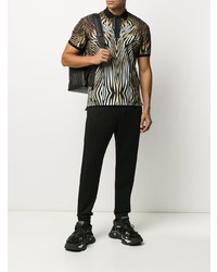Just Cavalli Zebra Print Polo Shirt