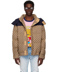Gucci Beige Gg Down Jacket