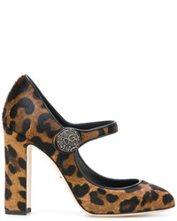 Dolce & Gabbana Leopard Print Mary Jane Pumps