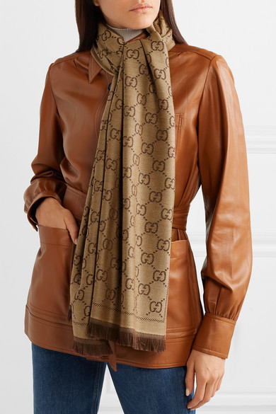 Gucci Sten Reversible Intarsia Wool Scarf, $350, NET-A-PORTER.COM