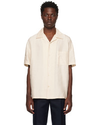 Brown Print Seersucker Long Sleeve Shirt
