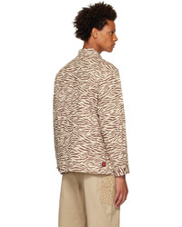 Clot Brown Beige Zebra Army Jacket