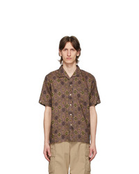 Beams Plus Brown Flax Batik Print Shirt