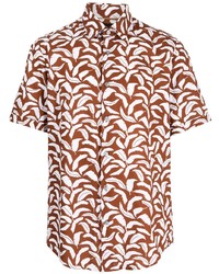 BOSS Leaf Print Short Sleeved Shirt