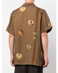 Uma Wang Nature Print Short Sleeve Shirt
