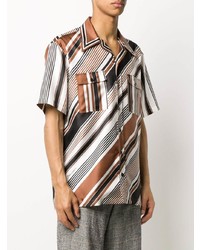 Dolce & Gabbana Striped Buttoned Short Sleeve Shirt