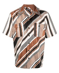Dolce & Gabbana Striped Buttoned Short Sleeve Shirt